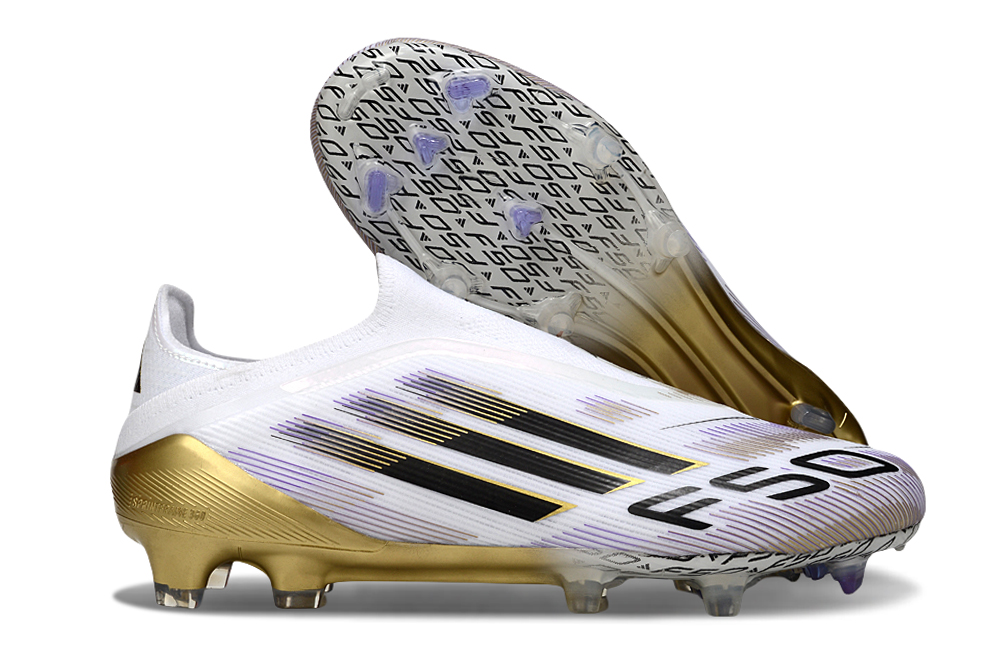 Chuteiras Adidas F50 Elite FG - Branca/Dourada 1