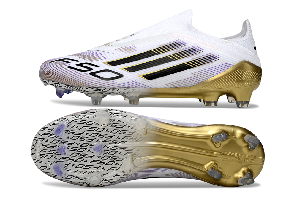 Chuteiras Adidas F50 Elite FG - Branca/Dourada 3
