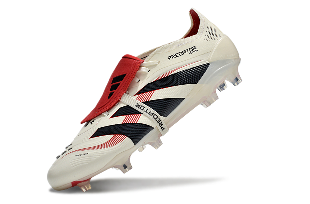 Chuteira Adidas Predator 25º Generation FG Elite Tongue - Branca/Preta/Vermelho  5