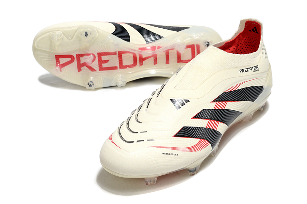 Chuteira Adidas Predator 25º Generation FG Elite Tongue - Branca/Preta/Vermelho  4