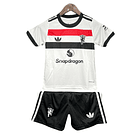 Kit Criança Manchester United Third 24/25 - Branco/Vermelho/Preto 1