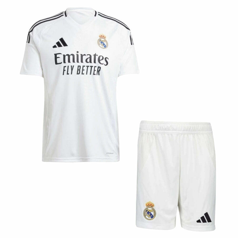 KIT CRIANÇA REAL MADRID HOME 24-25 BRANCA 1