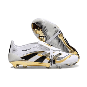 Chuteira Adidas Predator Elite FG Branca/Dourada