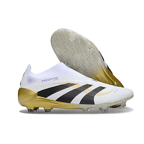 Chuteira Adidas Predator Elite FG - Brancas/Douradas - Ed. Mundial de clubes 