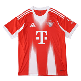 Camisola Bayern de Munique Home 25/26 Adidas - Vermelha/Branca