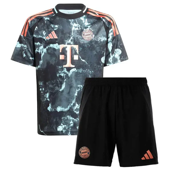 Kit Criança Bayern Munique Away Kit 24/25 - Preta/Vermelho 1