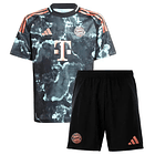 Kit Criança Bayern Munique Away Kit 24/25 - Preta/Vermelho 1