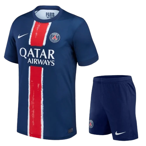 KIT CRIANÇA PSG HOME 24-25 Azul e Vermelho 1