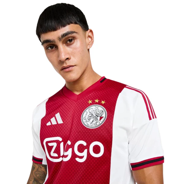 Camisola Principal Ajax 25/26 Adidas - Vermelha/Branca 3