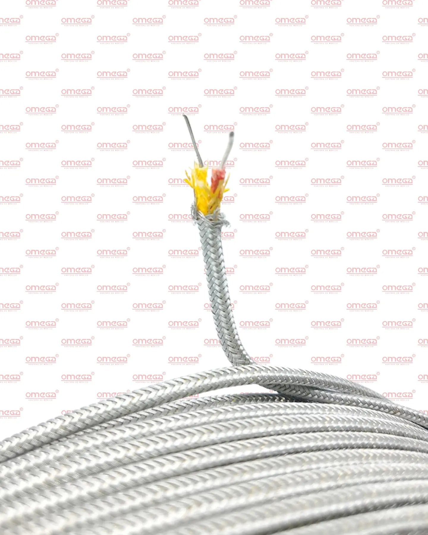 Cable Termopar Tipo K 100 m con Fibra y Malla 2