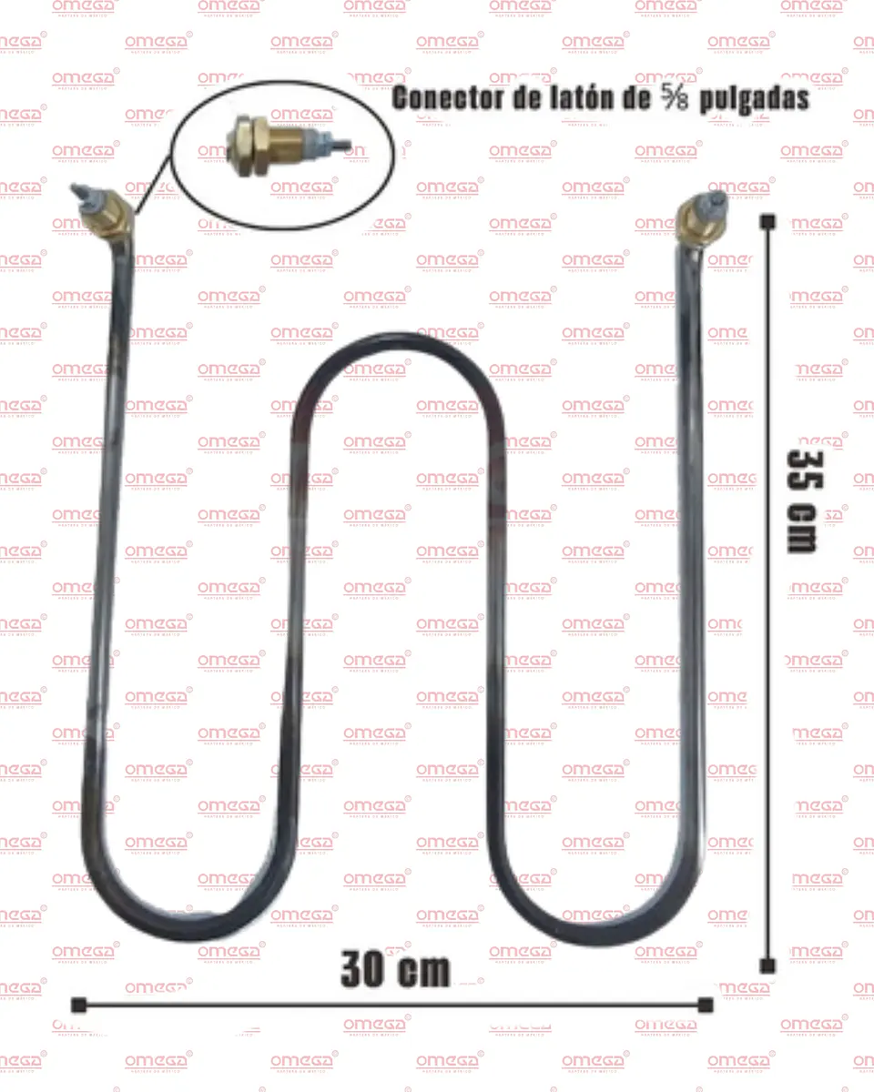 Resistencia Tubular para Baño María Tipo W | 2000 W | 120V 1