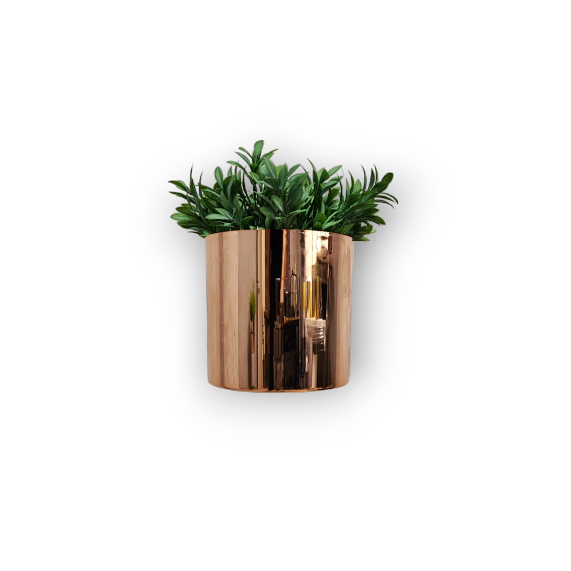 Matero Plástico Cilindro Metalizado de 21 cm 1