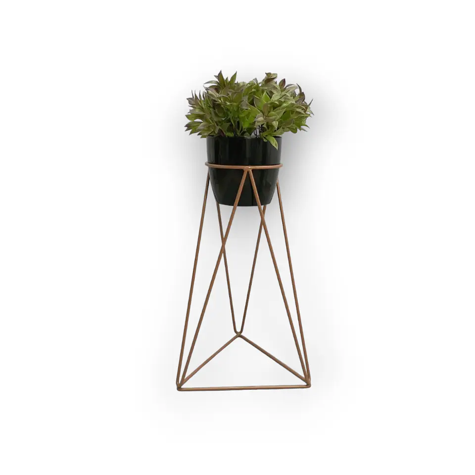 Base Acamar Cobre 50cm Con Matero Plástico 2