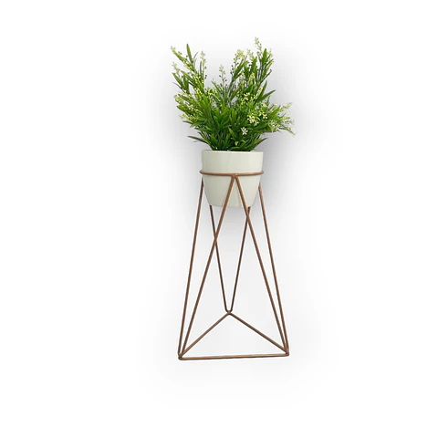 Base Acamar Cobre 50cm Con Matero Plástico