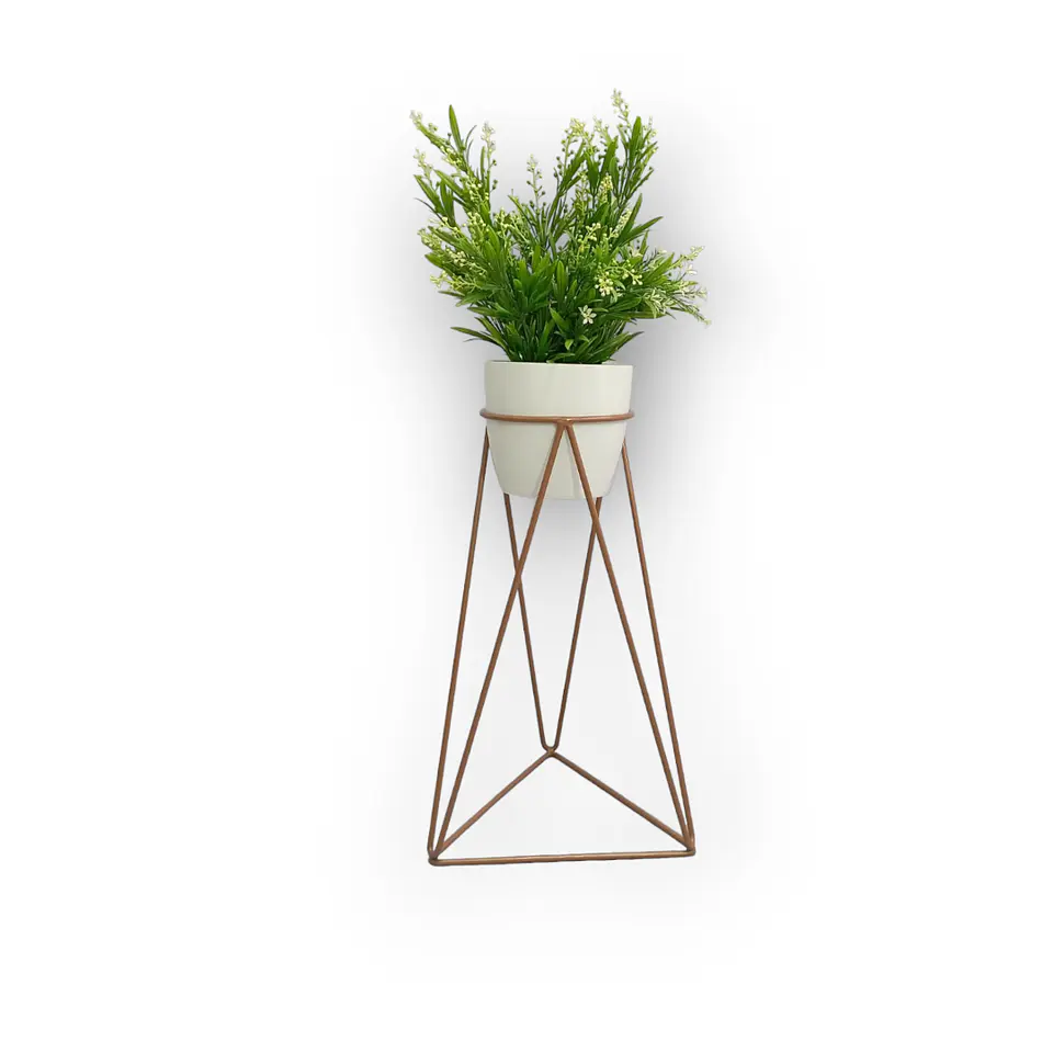 Base Acamar Cobre 50cm Con Matero Plástico 1