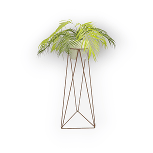 Base Acamar Cobre 70cm Con Matero Plástico