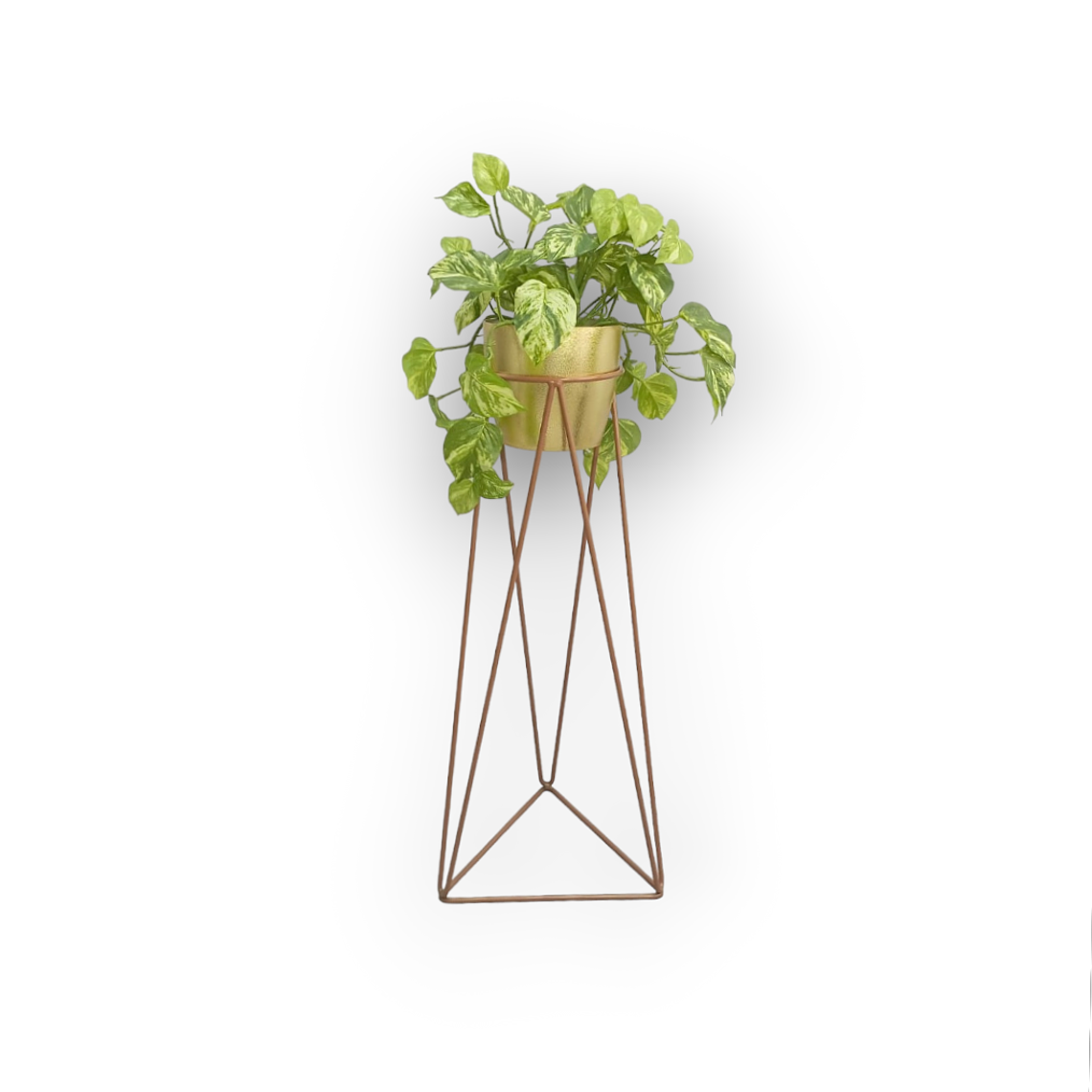 Base Acamar Cobre 70 cm Con Matero Metalizado 1