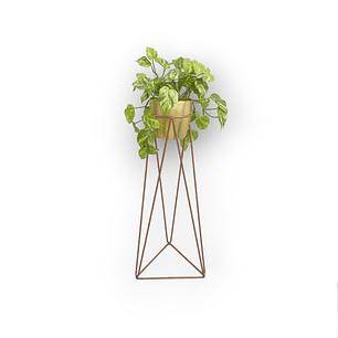 Base Acamar Cobre 70 cm Con Matero Metalizado