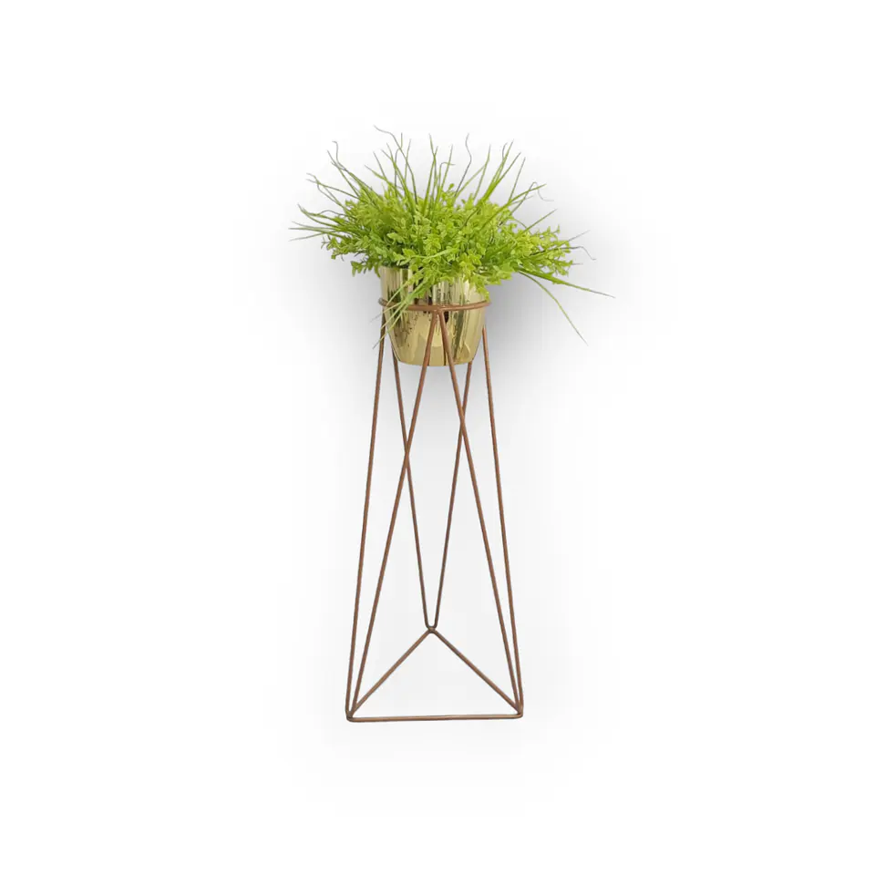 Base Acamar Cobre 70 cm Con Matero Metalizado 2