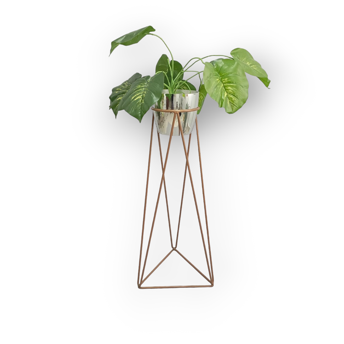 Base Acamar Cobre 70 cm Con Matero Metalizado 5