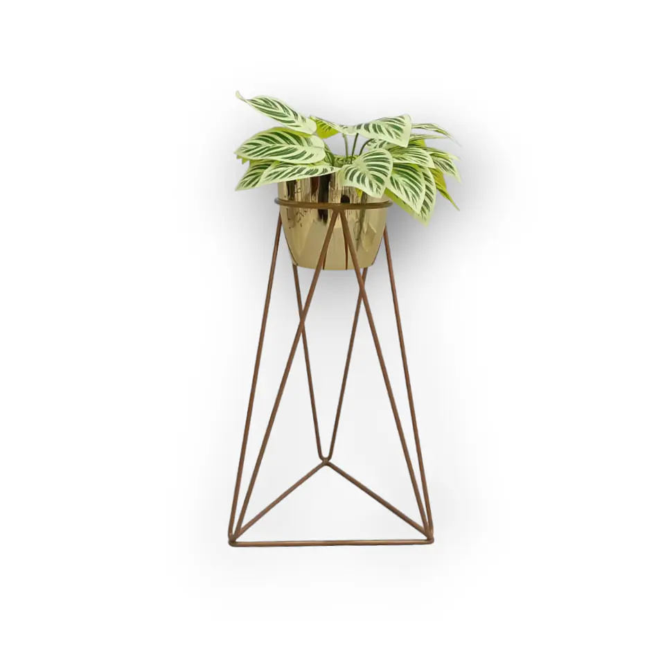 Base Acamar Cobre de 50cm Con Matero Metalizado  1