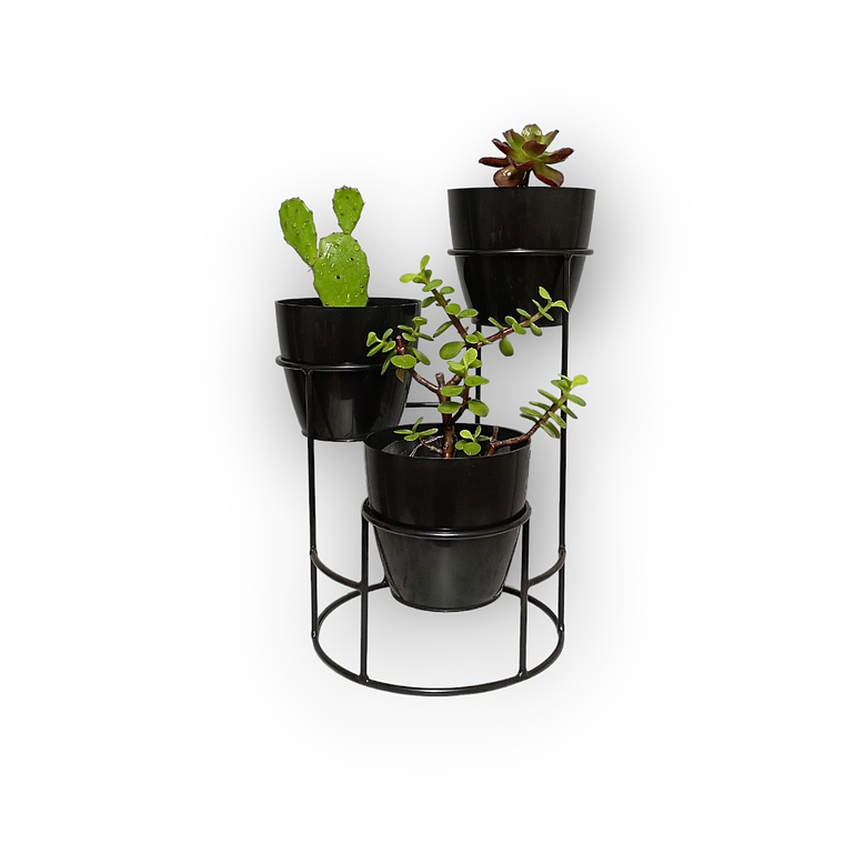 Soporte Mini Dani con 3 Materos Plasticos 8