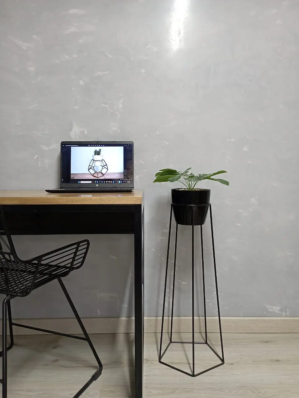 Soporte para Plantas Cetus 70 cm - Estilo Moderno y Minimalista (Incluye Matera) 3