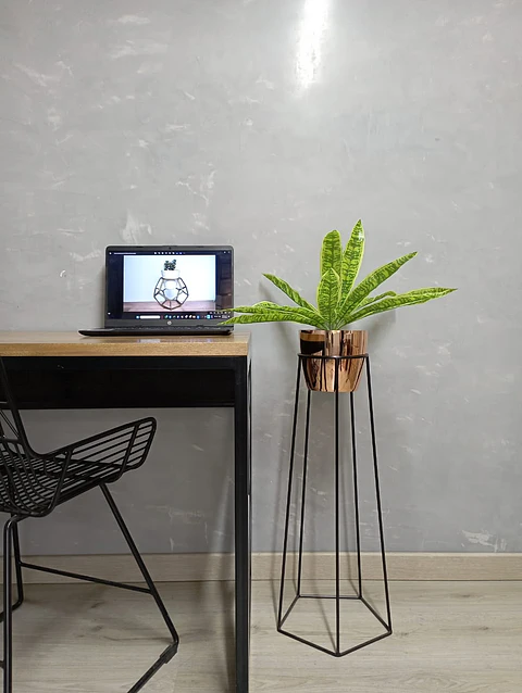 Base Cetus 70cm Con Matero Metalizado