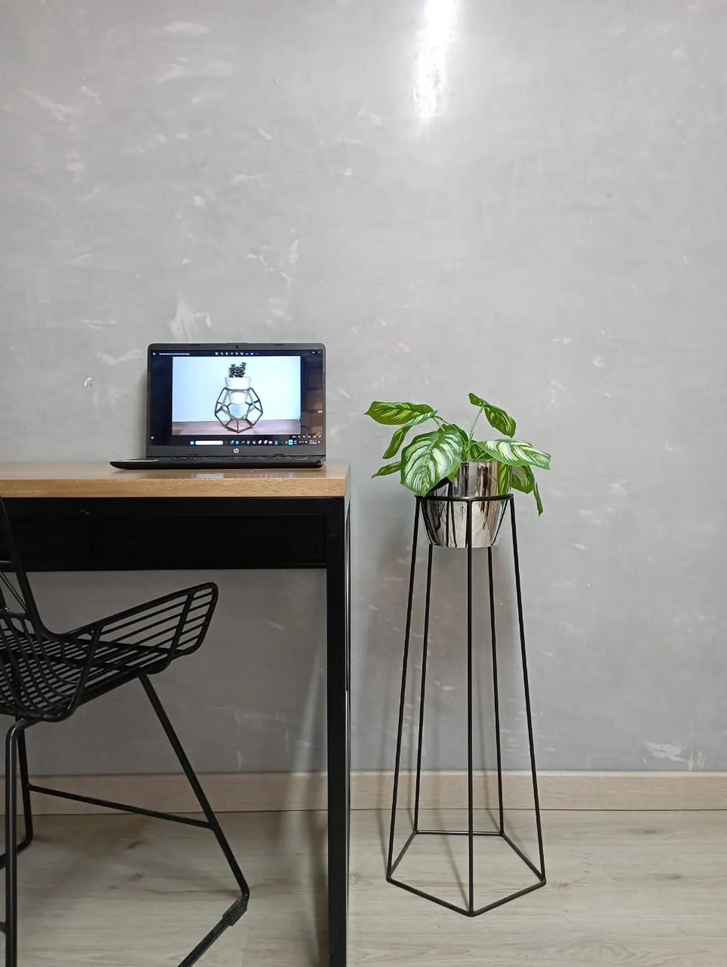 Base Cetus 70cm Con Matero Metalizado 4