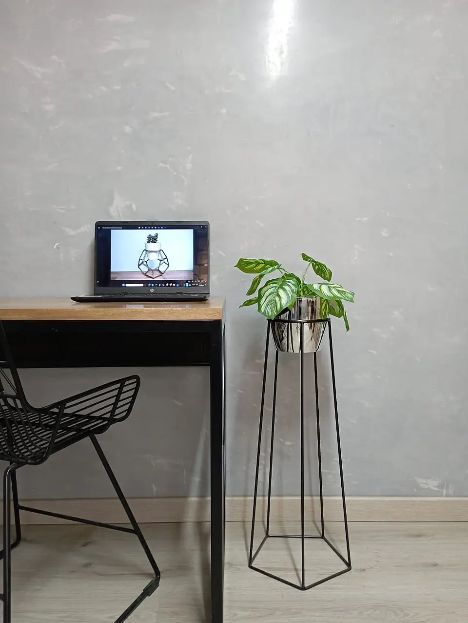 Base Cetus 70cm Con Matero Metalizado 4