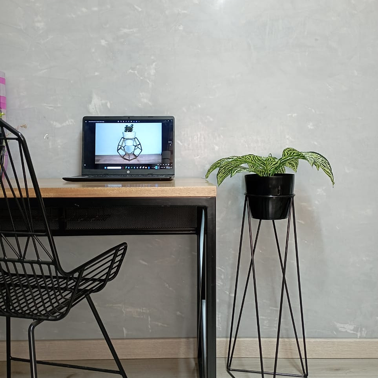 Soporte para Plantas Acamar 70 cm - Diseño Geométrico Minimalista (Incluye Matera) 2