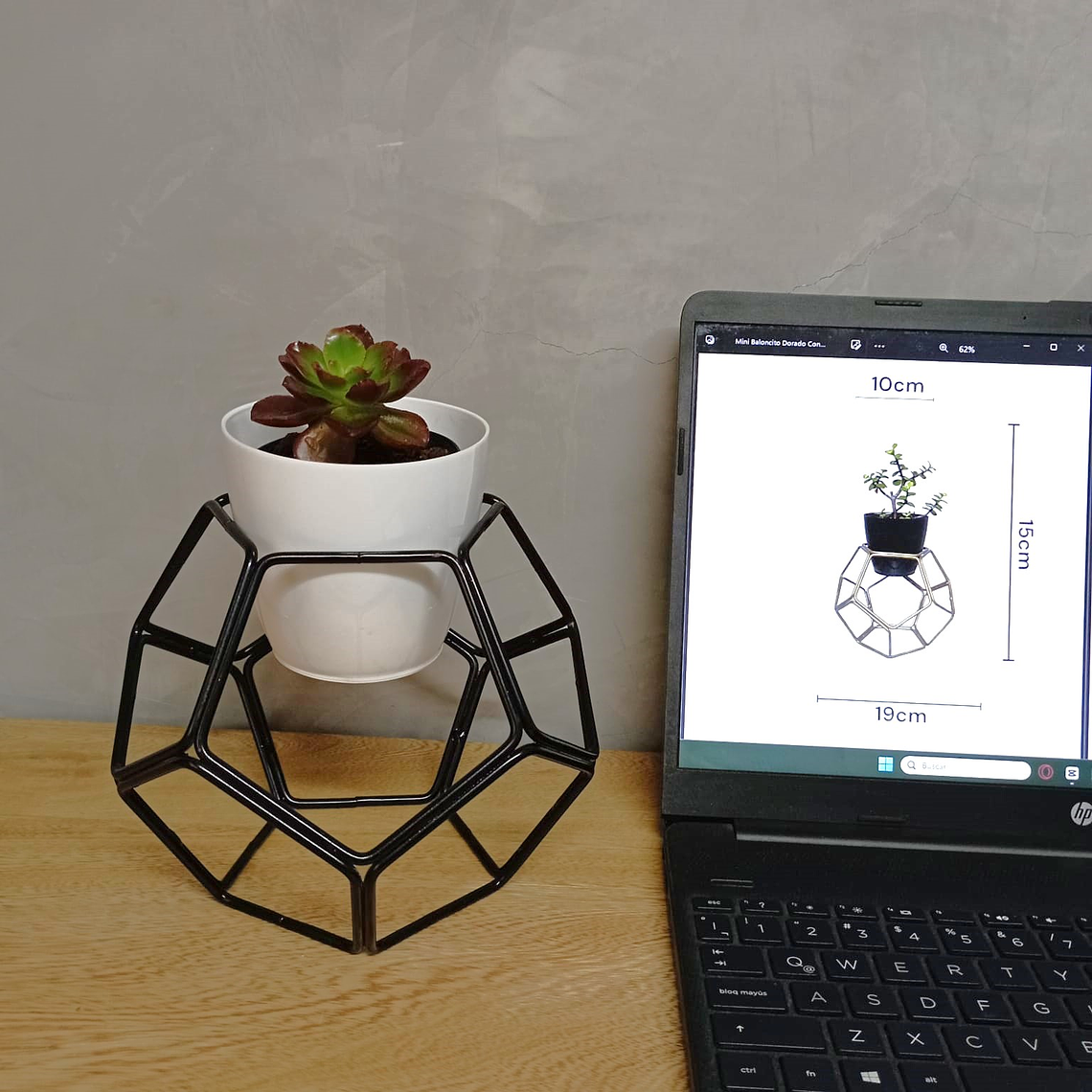 Soporte Mini Balon con matero plastico 1