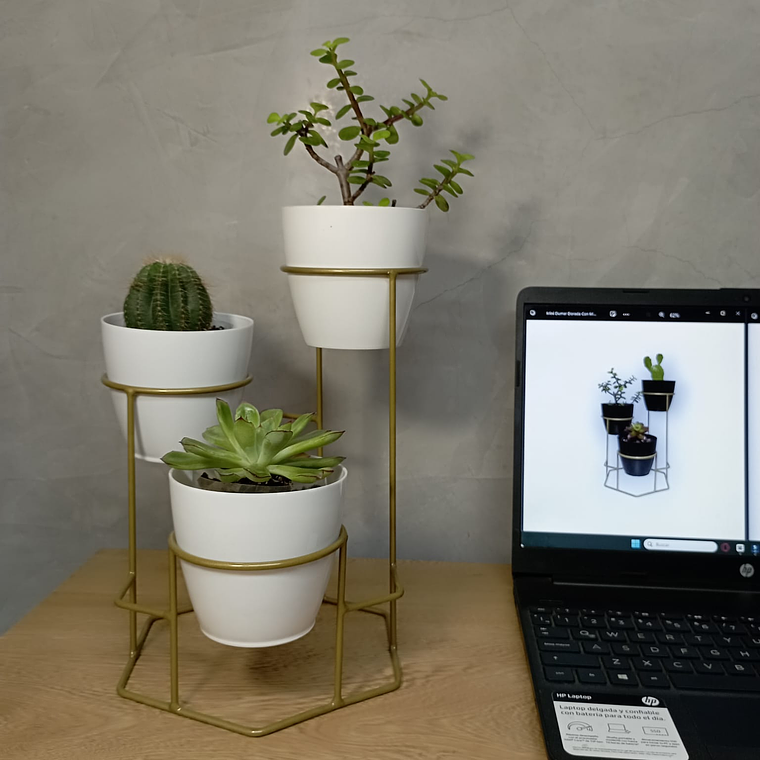 Soporte Mini Dumar con Materos Plasticos 5