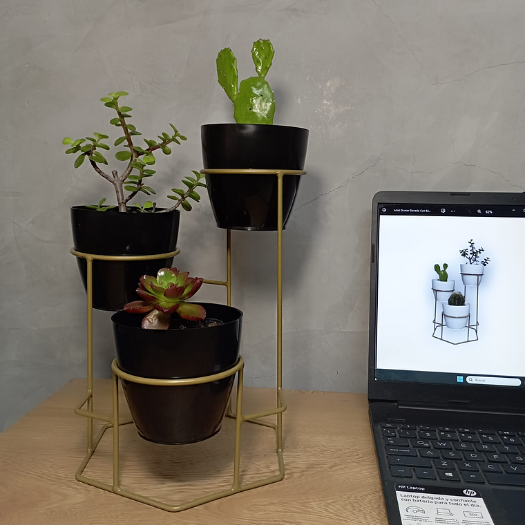 Soporte Mini Dumar con Materos Plasticos 6