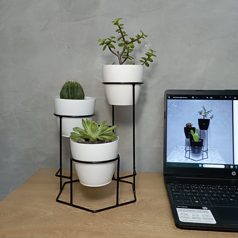 Soporte Mini Dumar con Materos Plasticos 2