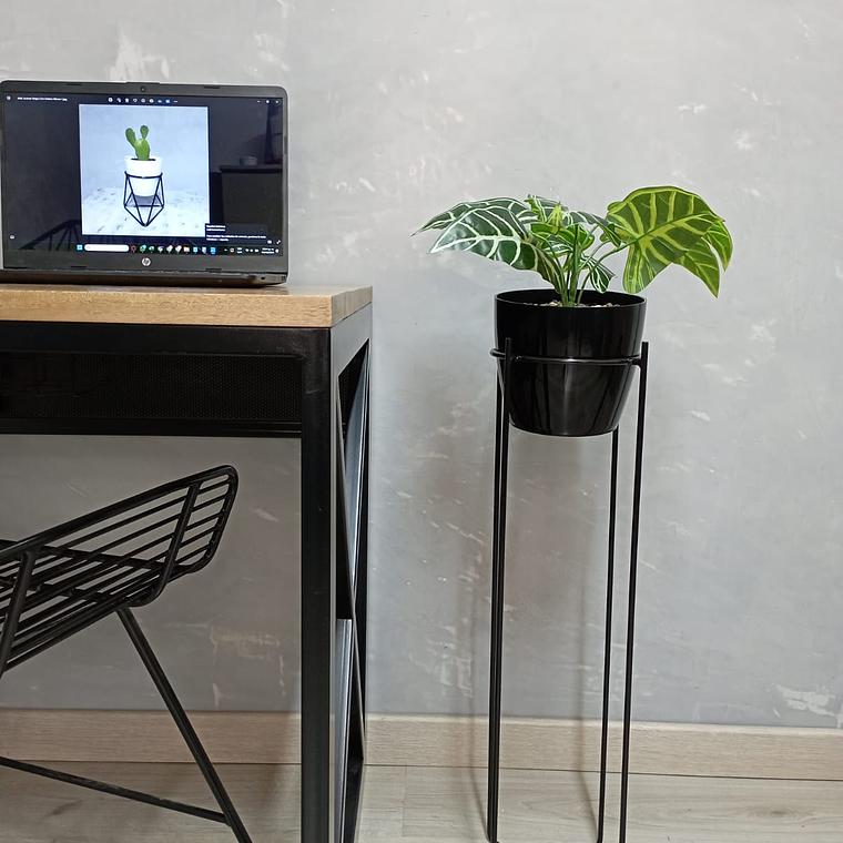 Base Celeste 70cm Con Matero Plástico  2