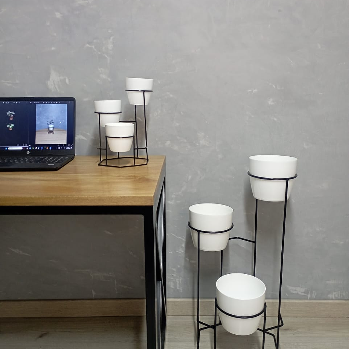 Combo Dumar: Soporte Premium para Plantas de Piso y Escritorio 7