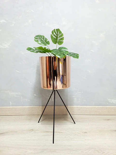 Base Diorita 50 cm Con Matero Metalizado