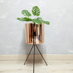 Base Diorita 50 cm Con Matero Metalizado