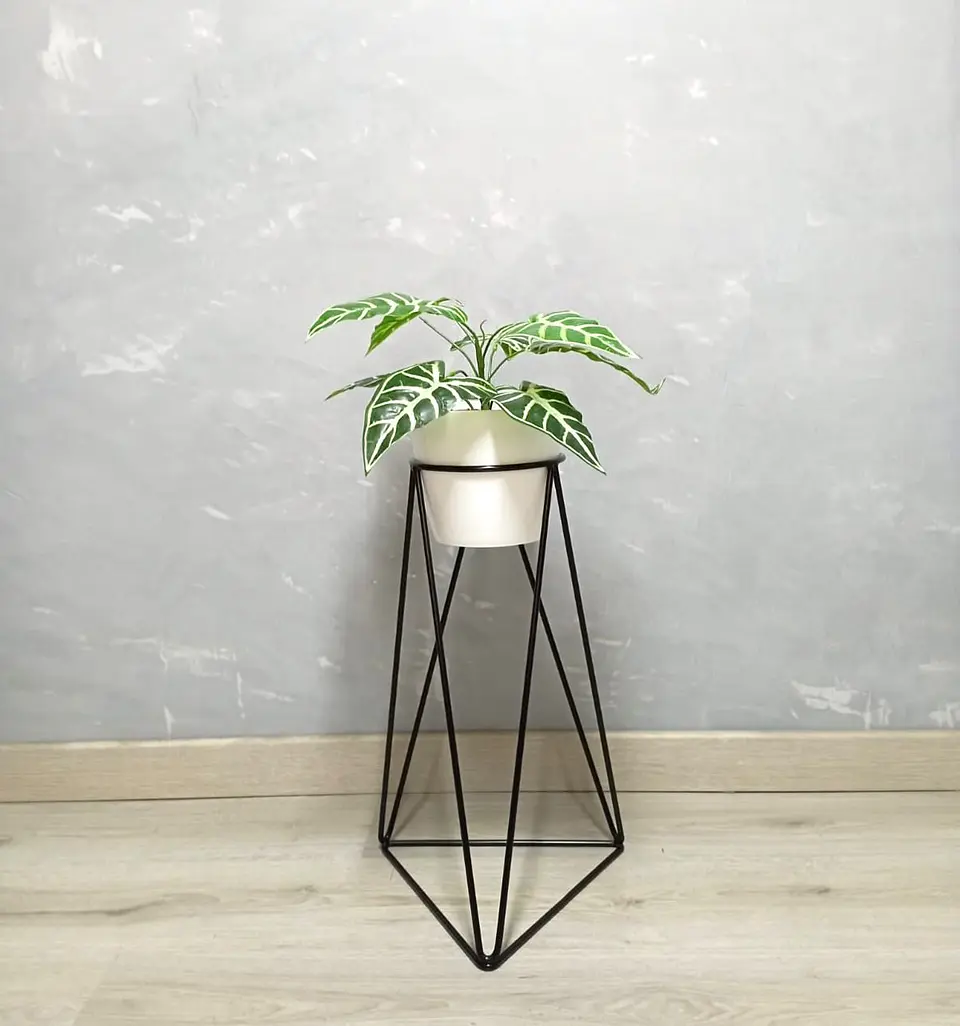 Base Acamar Negra 50cm Con Matero Plástico 1