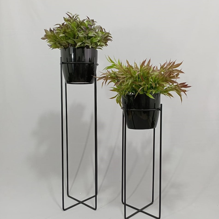 Set Base Celeste Con Matero Plástico 2