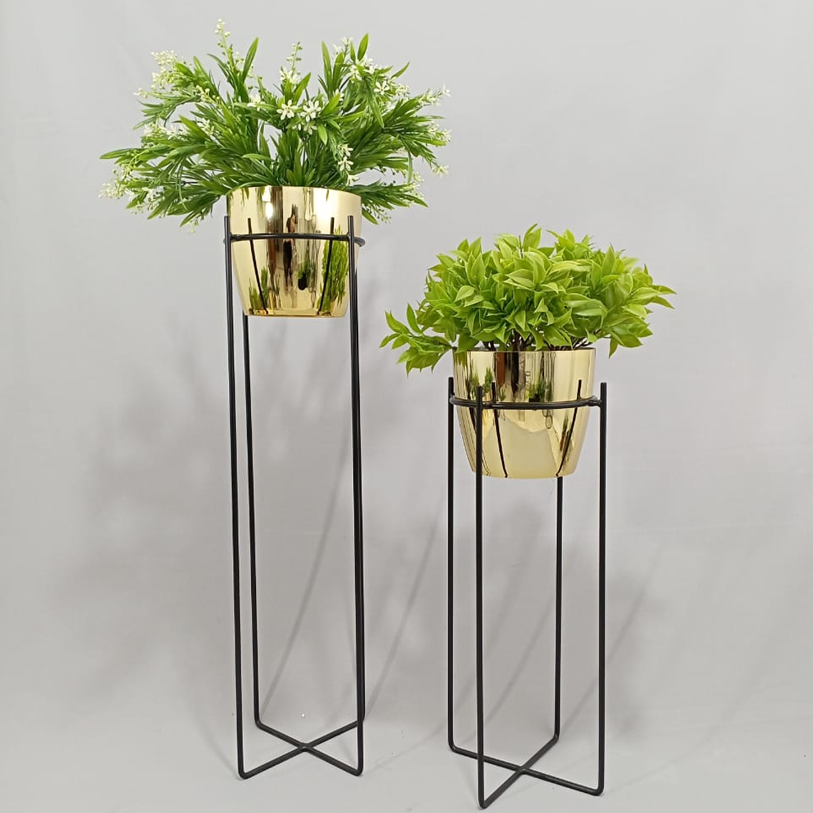 Set Base Celeste Con Matero Metalizado 2