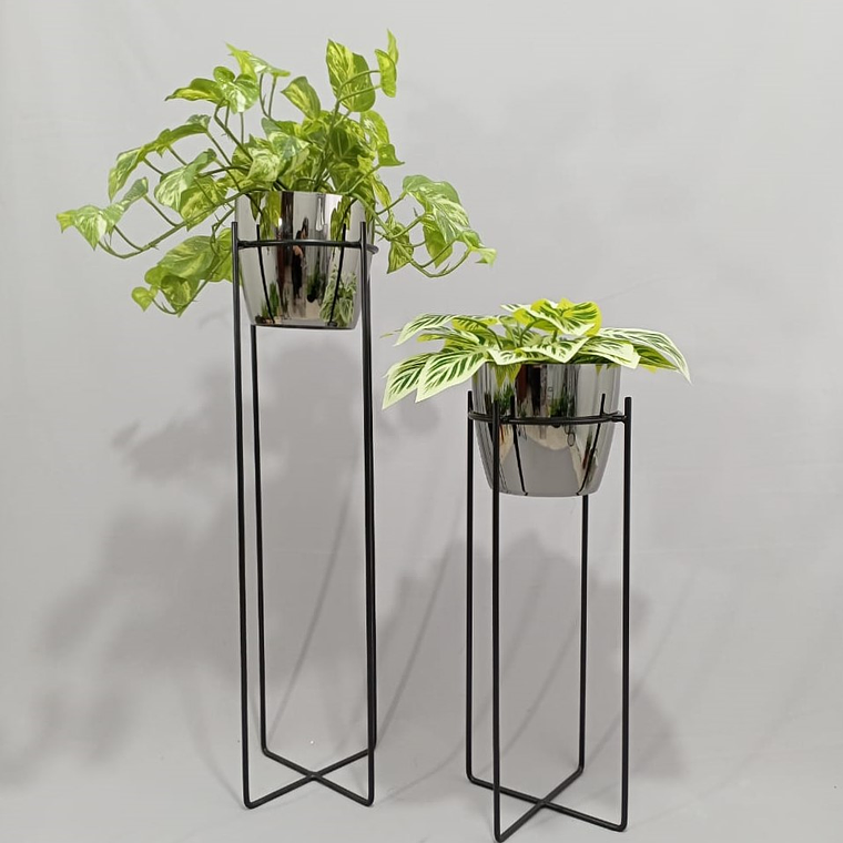 Set Base Celeste Con Matero Metalizado 3