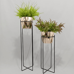 Set Base Celeste Con Matero Metalizado