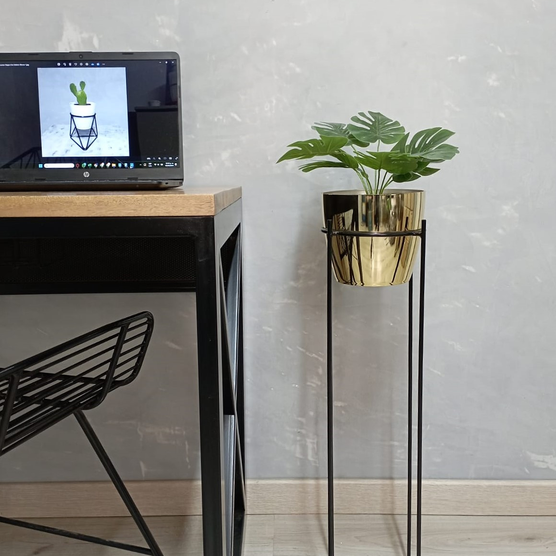 Base Celeste 70cm Con Matero Metalizado 2