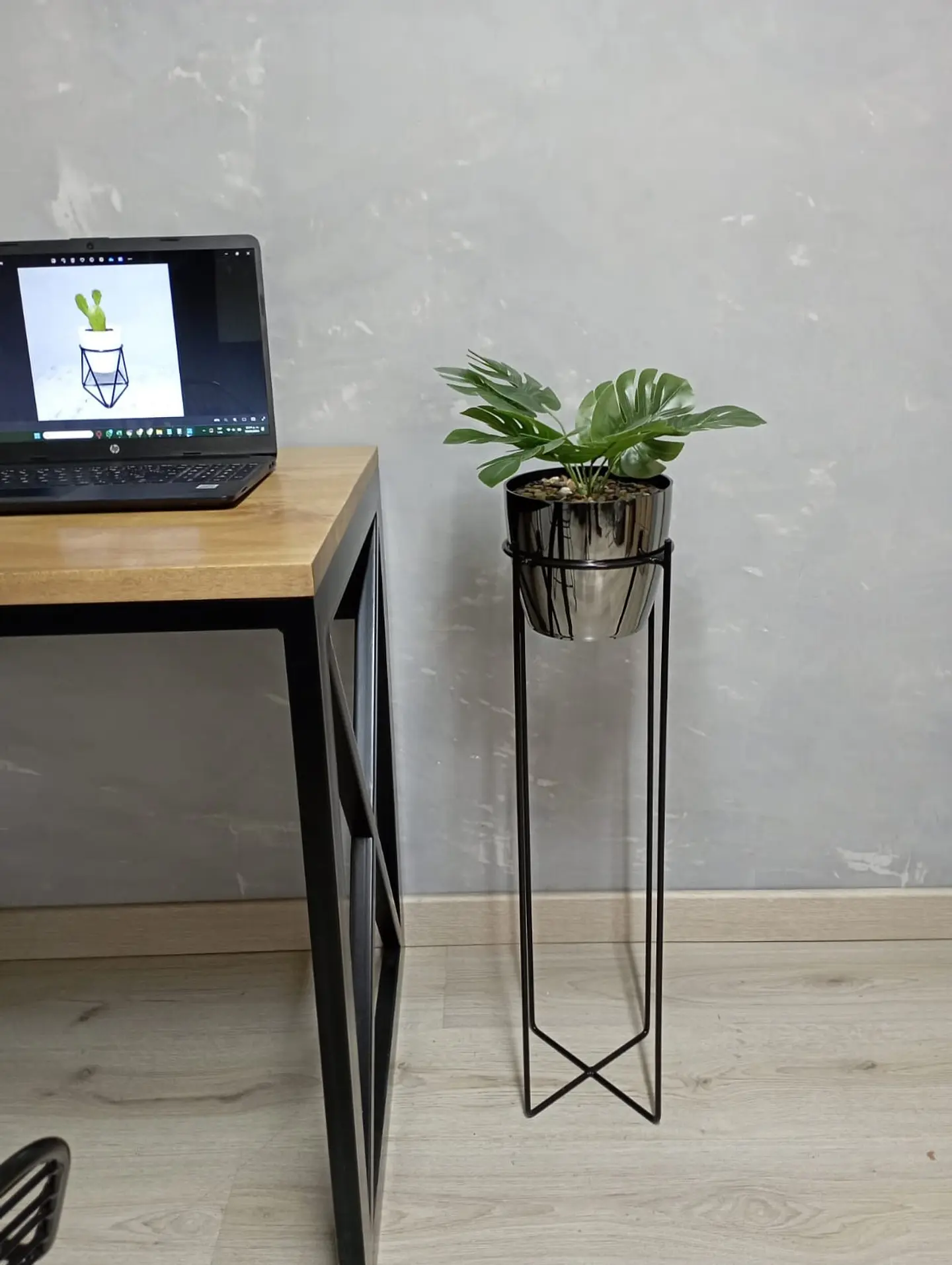 Base Celeste 70cm Con Matero Metalizado 3
