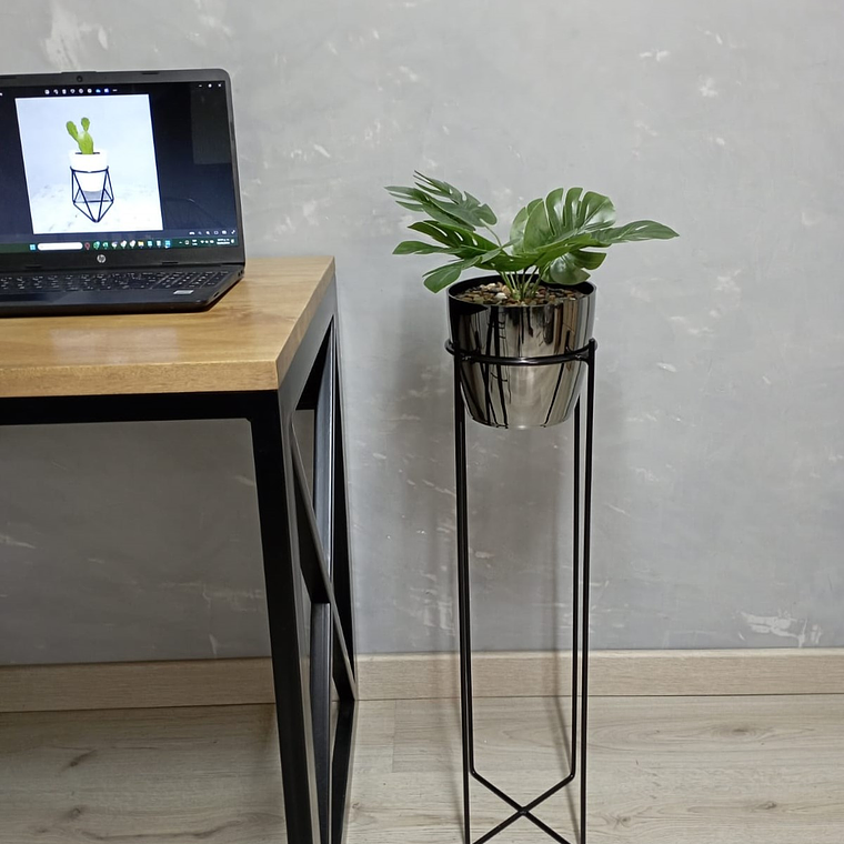 Base Celeste 70cm Con Matero Metalizado 3