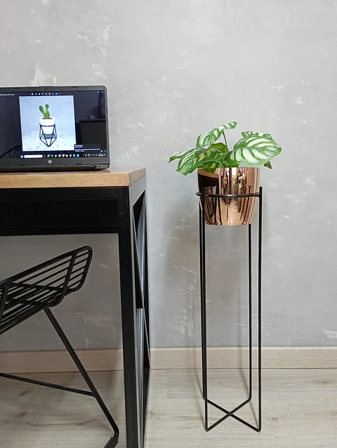 Base Celeste 70cm Con Matero Metalizado