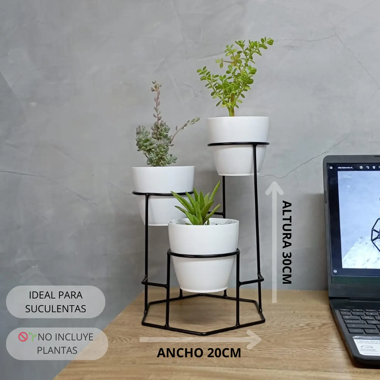 Soporte Mini Dumar con Materos Plasticos 1