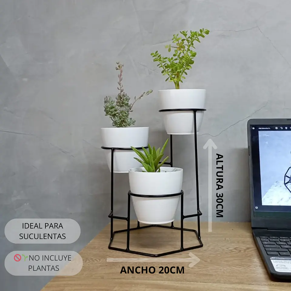 Soporte Mini Dumar con Materos Plasticos 1